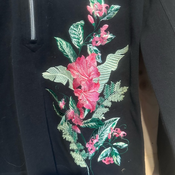 Tommy Bahama Aruba Embroidered Half-Zip Sweatshirt - Picture 6 of 7